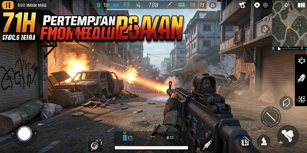 Tampilan gameplay intens dari 71H dengan aksi tembak-menembak yang mendebarkan.