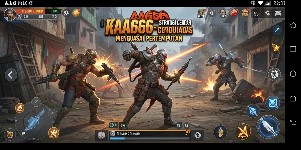 Tangkapan layar gameplay menunjukkan pertempuran strategi yang mendebarkan.