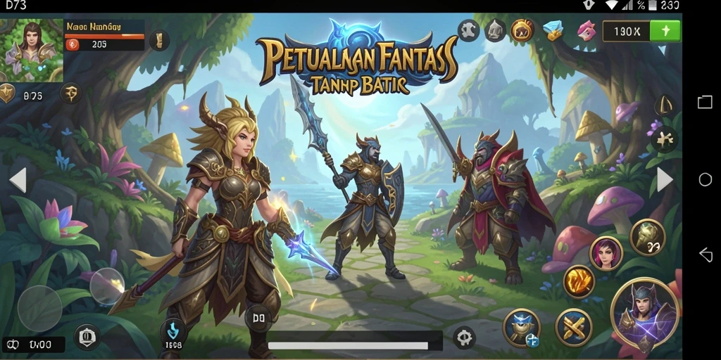 Tampilan gameplay D73 yang menegangkan dan mengasyikkan di dunia ARPG.