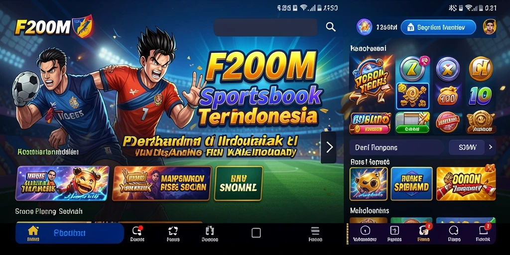 Tampilan menarik dari gameplay Sportsbook di F200M.