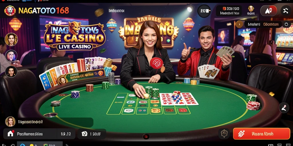 Tampilan gameplay menarik di NAGATOTO168 dengan dealer langsung.
