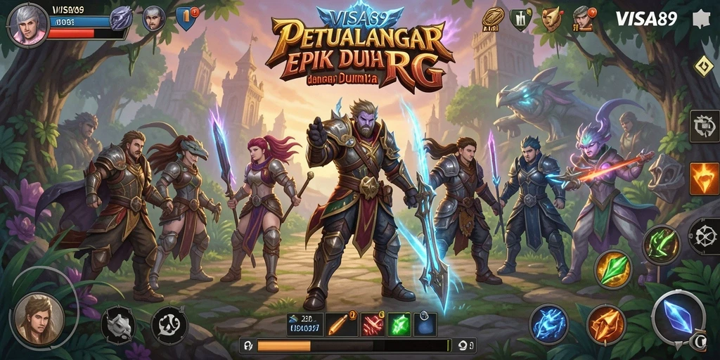 Tampilan gameplay yang menakjubkan dalam petualangan RPG.