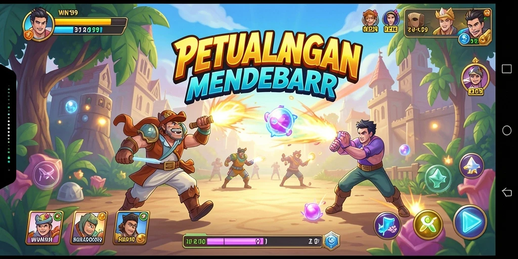Tampilan gameplay WIN199 yang penuh aksi dan tantangan seru.